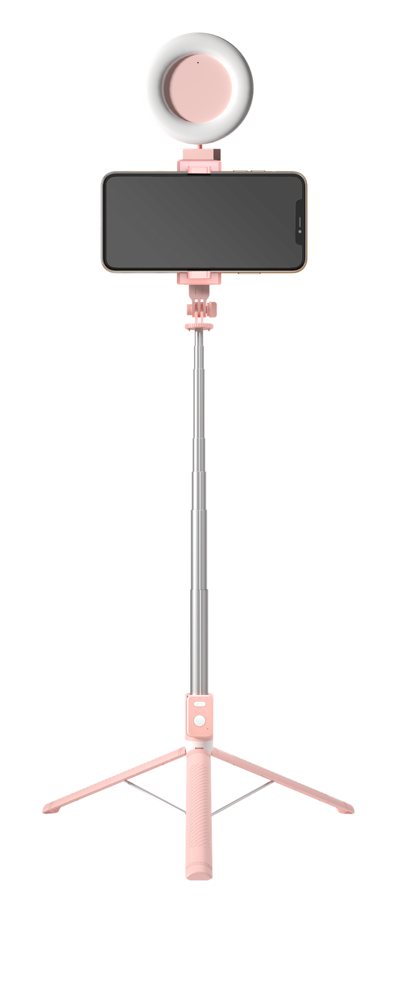 BT12 Extendable Aluminum Selfie Stick Tripod with Wireless Remote Controller