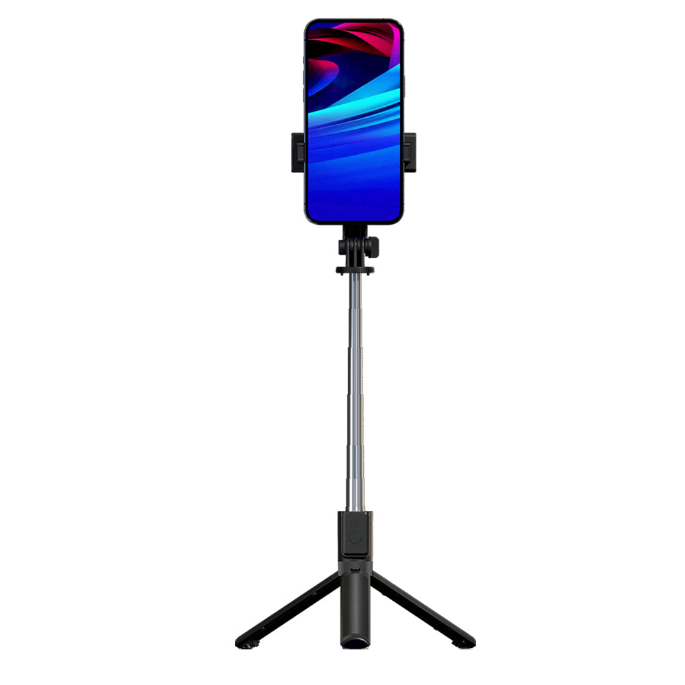 Selfie Stick Tripod with Remote，Aluminum Alloy Phone Tripod, Bluetooth Remote and 270°Rotation Stand Compatible with iPhone and Android Phone