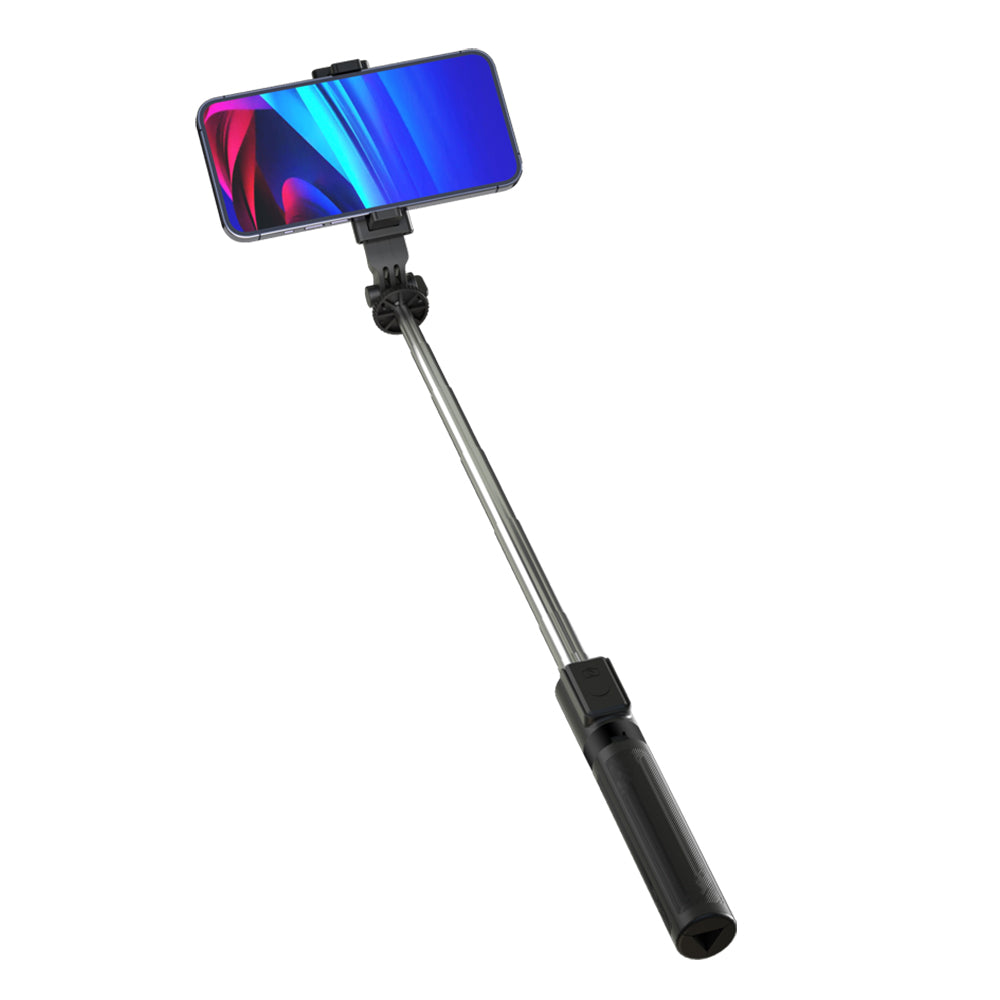 Selfie Stick Tripod with Remote，Aluminum Alloy Phone Tripod, Bluetooth Remote and 270°Rotation Stand Compatible with iPhone and Android Phone