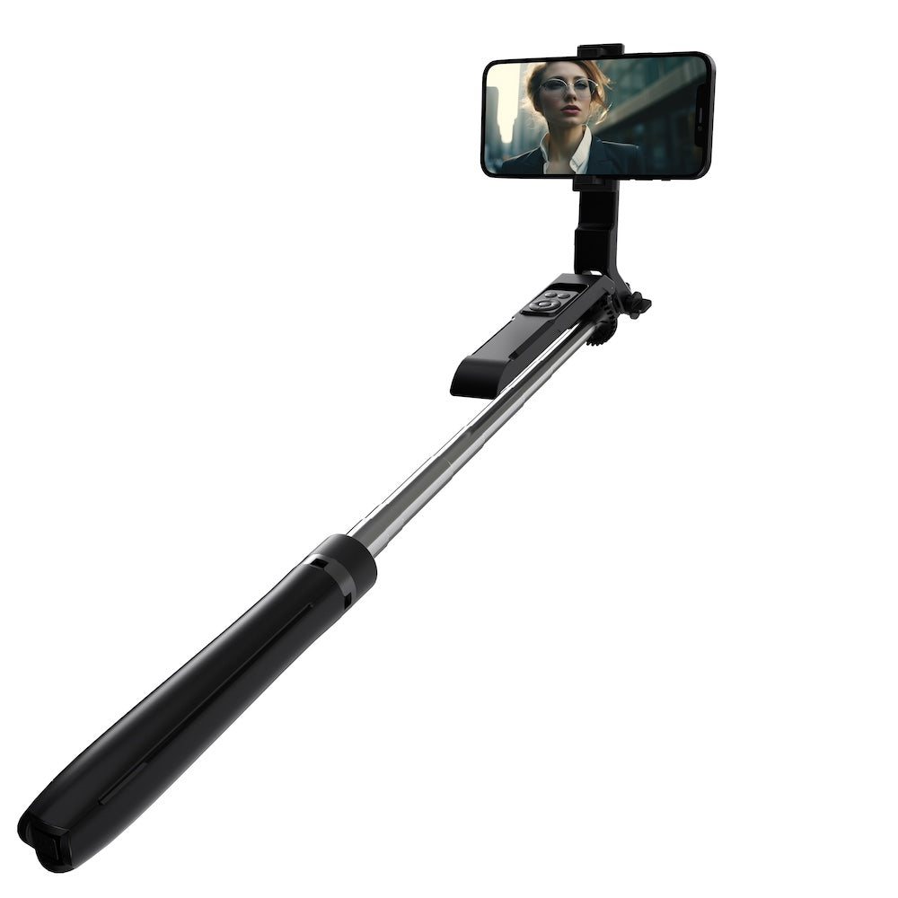B18 Extendable Selfie Stick Tripod with Wireless Remote and Tripod Stand