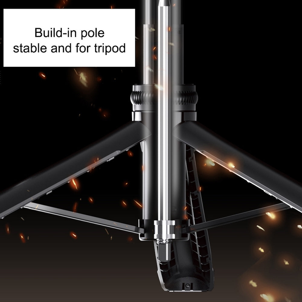 D16 Extension Pole Tripod, Mini Selfie Stick Tripod Stand Handle Grip